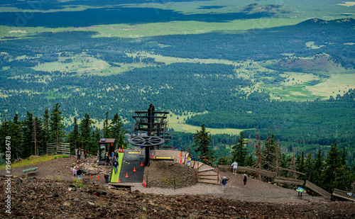 A summer monsoon rain storm from the San Francisco Mountains near Flagstaff Arizona