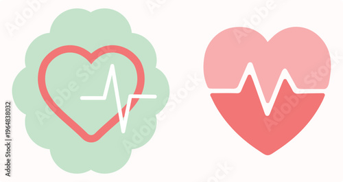 Heartbeat, medicine, heart, mental health, brain, mind, pulse. Well-being, feeling, doctor, psychology, emotion. Hospital, health, treatment, therapy, cure. Set, concept, icon