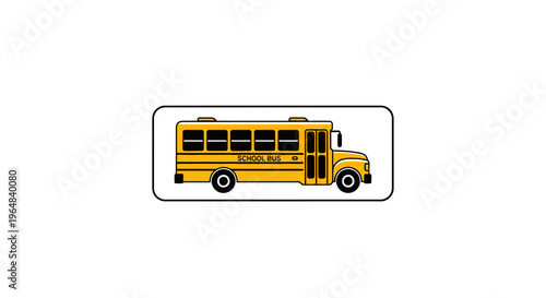 Vibrant yellow educational transport vehicle graphic illustration for student commute