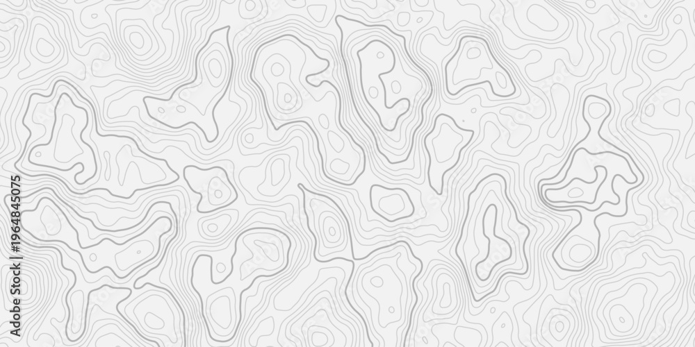 Fototapeta premium Geographic Topographic Contour Line Pattern with Clean White Background, Detailed Elevation Curve Line Structure, Seamless Mapping Texture, and Abstract Modern Design for Digital and Print Projects