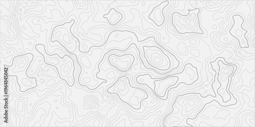 Seamless Terrain Topographic Contour Mapping Texture with Detailed Elevation Curve Lines, Organic Flowing Line Structure, Clean White Background, and Modern Geographic Relief Design for Professional A