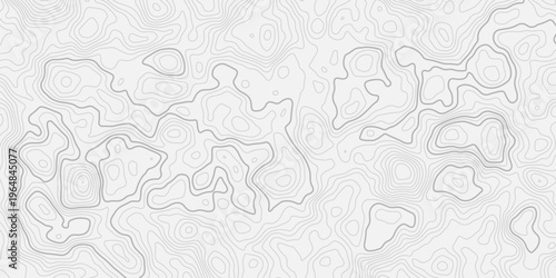Digital Elevation Model Inspired Topographic Line Texture with Abstract Geographic Contour Mapping, Smooth Curve Line Structure, Seamless Pattern Design, and Clean White Background for Modern Use