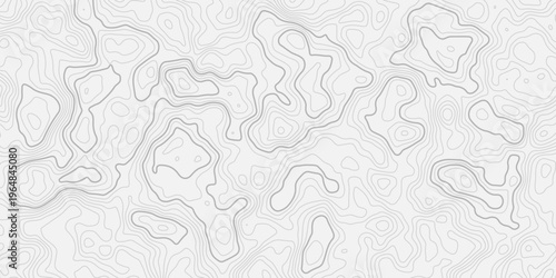 Mountain Landscape Topographic Contour Lines Texture with Detailed Elevation Mapping, Seamless Pattern Layout, Abstract Geographic Line Structure, and Minimal White Background for Modern Design Use