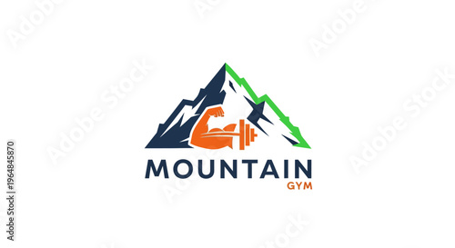 Mountain Gym Fitness Logo Design.