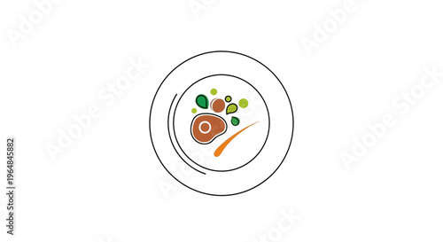 Food on a white plate.