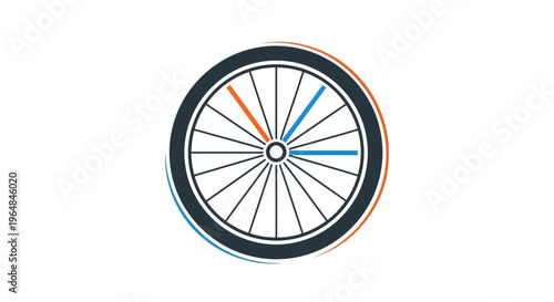 Bicycle Wheel Closeup Detailed View.