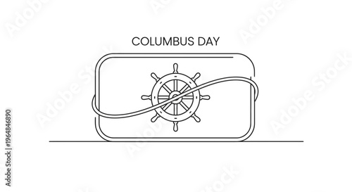 Minimalist line art illustration celebrating global navigation and discovery for an historical