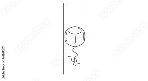 Detailed illustration of a leukocyte engaging in amoeboid movement within a biological capillary