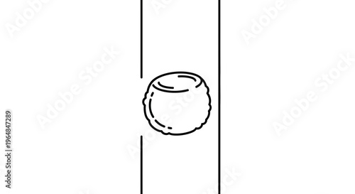 minimalist line art icon depicting a barrel or cask for storage concepts and rustic designs