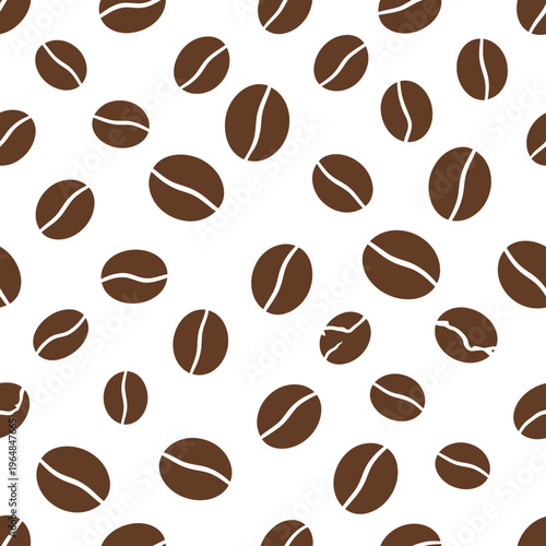 Coffee Beans Pattern Background for Food and Beverage Design.