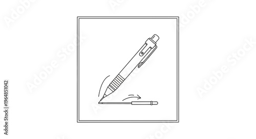 Instructional diagram illustrating the precise refill insertion process for a sophisticated