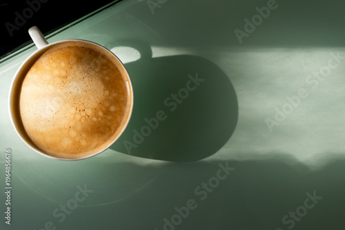 cup of coffee on the table