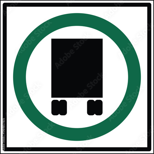 National Network Route US Road Sign Vector Illustration Truck Route Designation Symbol
