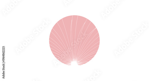 Pink circle object isolated on white.