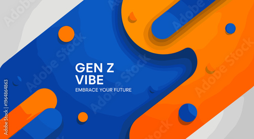 Gen Z Vibe Abstract Design Element.