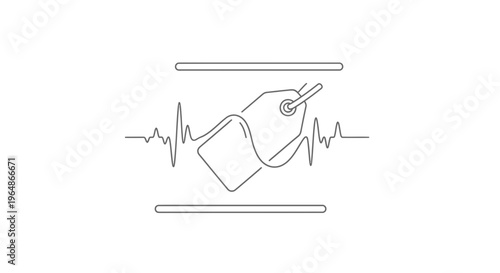 Dynamic market pulse illustrating retail value fluctuations and economic trends through minimalist