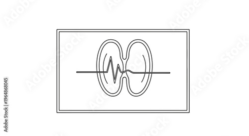 Abstract sound wave visualization through symmetrical organic forms on a pristine white background