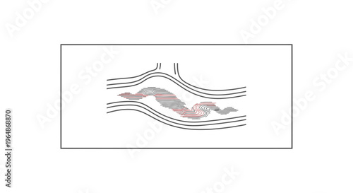 Abstract visual representation of intricate internal flow dynamics and system interaction