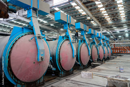 Industrial, Autoclave, Production Line, Factory, Workshop, Heavy Machinery, Manufacturing
