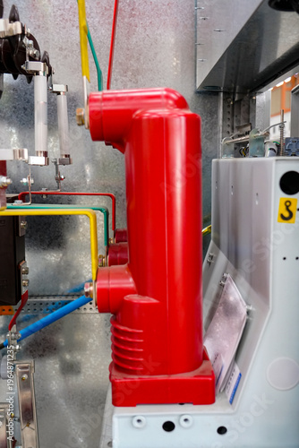 Industrial High-Voltage Power Distribution Switchgear Room