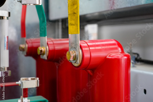 Industrial High-Voltage Power Distribution Switchgear Room