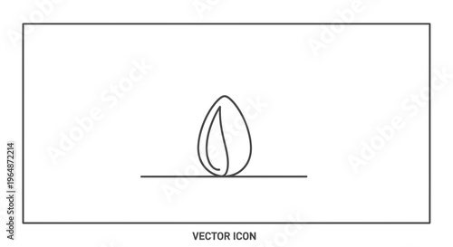 Minimalist single line drawing of a seed sprouting on a flat surface, symbolizing growth and new beginnings.