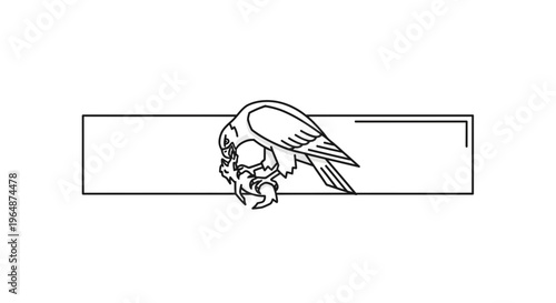 Majestic predatory bird capturing its prey, a fish, in a swift elegant motion, depicted in clean