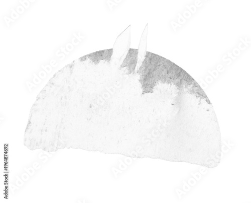 Sticky adhesive residue from a peeled sticker, isolated on transparent background