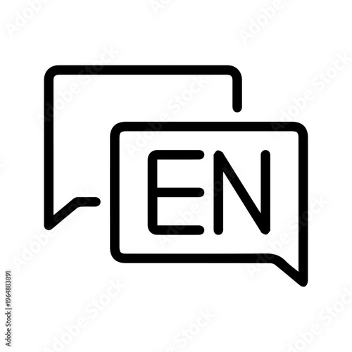 language chat icon, translation message symbol, multilingual communication sign, speech bubble interface concept