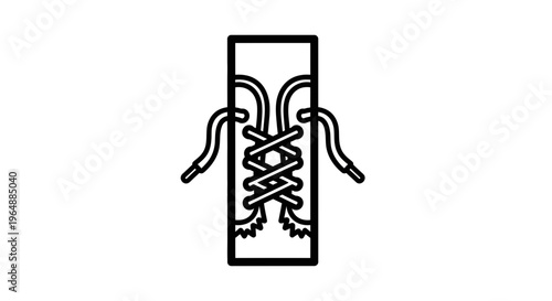 Graphic representation of a shoe lacing system for various footwear designs