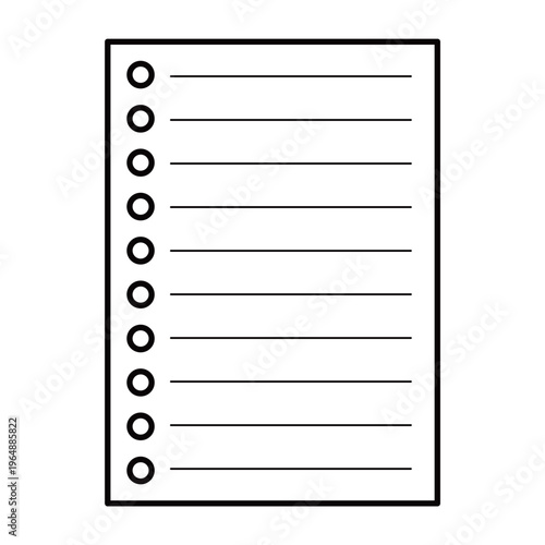 箇条書きの見出しや手順の説明に使いやすい、パンチ穴付きのチェックシート風メモ素材