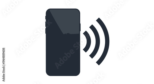 Smartphone with wireless signal transmission.