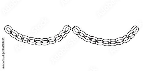 お誕生日の室内装飾やパーティーのガーランドに使える、鎖（チェーン）状の折り紙飾り