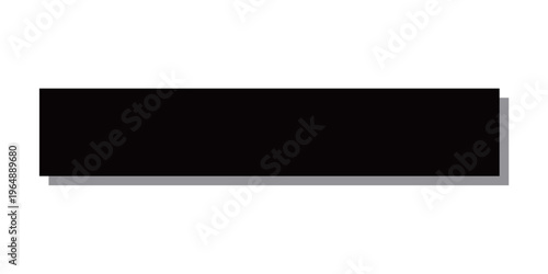 見出しやタイトル枠に使いやすい、シンプルな長方形のシルエットイラスト