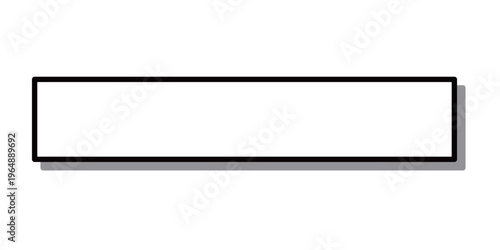 見出しやタイトル枠に最適な、黒い太枠のシンプルな長方形フレーム