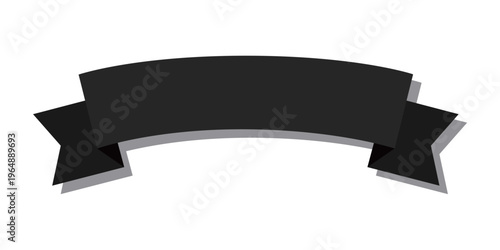 タイトルや見出しを華やかに飾る、影付きの黒いリボンフレーム