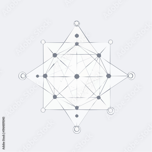 Geometric Abstract Sacred Geometry Symbol, Occult and Mystical Design