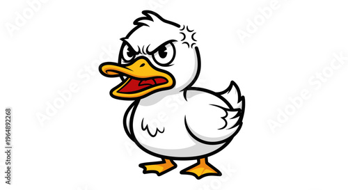 Angry Cartoon Duck Illustration