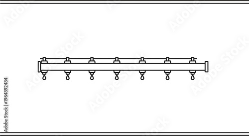 Efficient agricultural watering pipeline with multiple precision water-saving nozzles dispensing