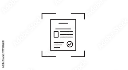 Efficient digital document scanning and secure verification process with approval icon