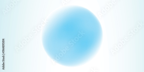 Minimalist gradient circle sky blue subtle color gradient circle on off white background eps 10