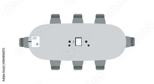 Top View of Modern Office Desk Setup.