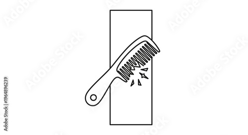 Graphic representation of a comb encountering resistance or an electrical charge against a