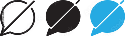 Unique mute vector icon