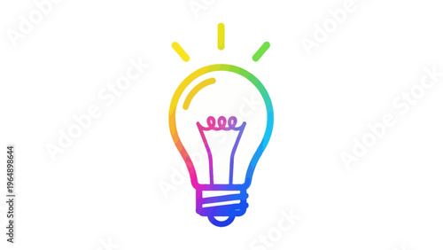 Colorful Light Bulb Illustration Idea Creativity.