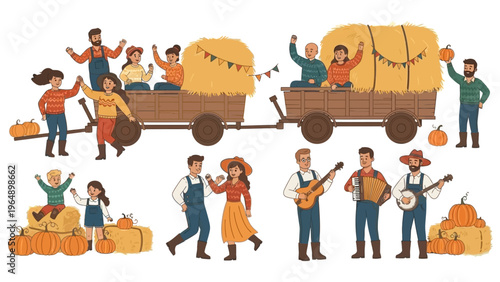 Harvest Festival Celebration with Music and Pumpkins.