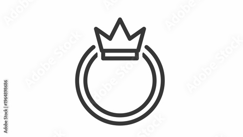 Simple Line Drawing of Engagement Ring.