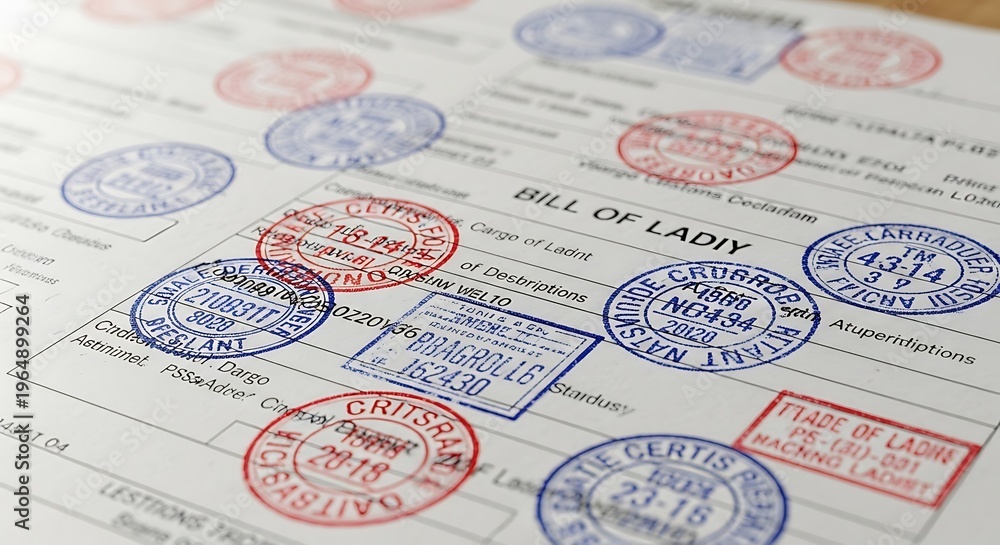 Obraz premium Stamped Document.