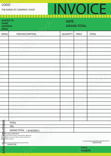 A modern invoice template