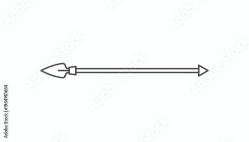 Arrow Symbol, Directional Icon, Line Art, Minimalist Design, Vector Graphic